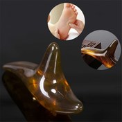 Resim 1pc Reçine Amber Ayak Masaj Aleti, Üçgen Shape, Gua Sha Refleksoloji Aleti, Kas Gevşetme ve Sağlık için, Sole'yi Rahatlatır ve Dolaşımı Artırır 