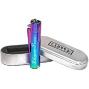 Resim Clipper Kişiye Özel Metal Çakmak Özel Kutu ve Baskı Gökkuşağı 
