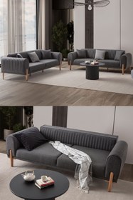 Resim EDSY HOME Galata 3 3 Koltuk Takımı Antrasit 