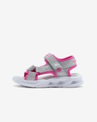 Resim Skechers Sola Glow Sandal Büyük Kız Çocuk Gri Işıklı Sandalet 303024l Slhp Gri 