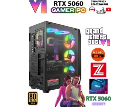Resim Zeiron GTA-VI X10 Ryzen 5 7500F DDR5 16GB 5600MHZ Ram 1TB M.2 Nvme SSD 8GB GDDR7 RTX5060 Ekran Kartı Premium Masaüstü Bilgisayar 