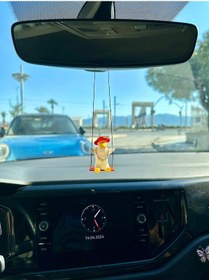 Resim Sallanan Ördek Beyaz Oto Dikiz Ayna Süsü 