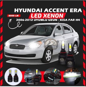 Resim Hyundai Accent Era 2006-2012 Uzun-kısa Far Uyumlu Şimşek Etkili Led Xenon Light Series H4 