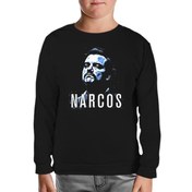 Resim Narcos Siyah Çocuk Sweatshirt 