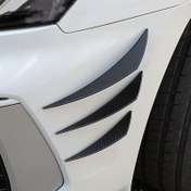 Resim 6 adet Tampon Şerit Sticker, Evrensel Araba Ön Tampon Spoiler Koruyucu Karbon Fiber Köşe Koruyucu Anti-Scratch Dekorasyon Sticker Araba Aksesuarları 