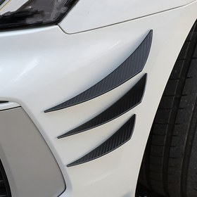 Resim 6 adet Tampon Şerit Sticker, Evrensel Araba Ön Tampon Spoiler Koruyucu Karbon Fiber Köşe Koruyucu Anti-Scratch Dekorasyon Sticker Araba Aksesuarları 