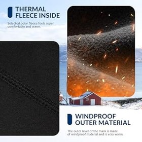 Resim ROCKBROS Kar maskesi motosiklet bisiklet kar maskesi kış kayak maskesi sıcak rüzgar geçirmez hayalet maske motosiklet sürme, snowboard erkek kadın bisiklet açık hava sporları için 