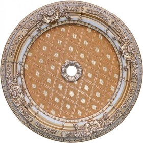 Resim Bazaar Avm 60X60 Oval Bronz Renk Saray Tavan Göbek 