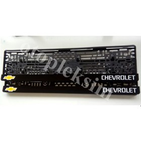 Resim Chevrolet Logolu Yazılı Pleksi Takmatik Plakalık Takımı 2'Li Set 548332009 