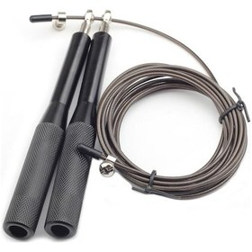 Resim Gymo Alüminyum Egzersiz Antrenman Atlama İpi Siyah 