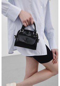 Resim Shule Bags Nala Mini Retro Çapraz Çanta Siyah Siyah 