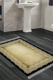 Resim Eko Trend Djt Banyo Paspası Yıkanabilir Kaymaz Taban 1674 Modern 1674-Trend-Banyo, Kahve, 50 x 80 