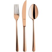 Resim Aryıldız Viole Bronz 6 Kişilik 24 Parça Çatal Kaşık Bıçak Takımı 