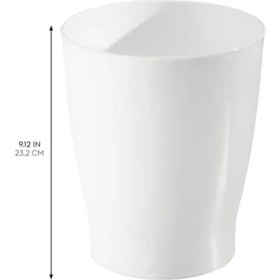 Resim Storemax Banyo, Yatak Odası, Ev Ofis, Yurt Için Kompakt Yuvarlak Plastik Çöp Kovası, 19,6 cm x 19,6 cm x 23,1 Cm, Koleksiyonu, Beyaz 