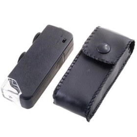 Resim -mini 60x 100x Zoom Lens Odak Takı Led Cep Mikroskop Büyüteç 