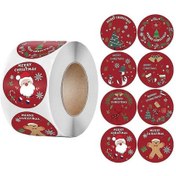 Resim Noel Etiketi Çıkartmaları, 1,5 İnçlik Noel Hediyesi Çıkartmaları, Noel Ağacı, Noel Baba, Noel Geyiği Ve Noel Ağacı Desenli Noel Çıkartma Desenleri 