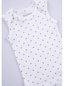 Resim Boumini Kolsuz Bebek Çıtçıtlı Atlet Bebek Body Gri Puantiyeli-gri Puantiye Gri 