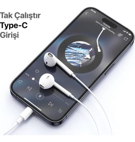 Resim Google Pixel 5 / 6 / 7 Kulaklık Mikrofonlu Type C / Tak Çalıştır 