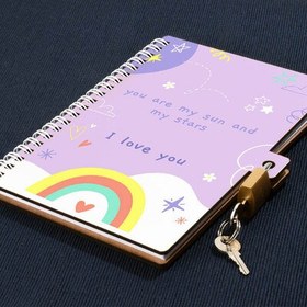 Resim I LOVE YOU Tasarımlı Kişiye Özel Günlük 