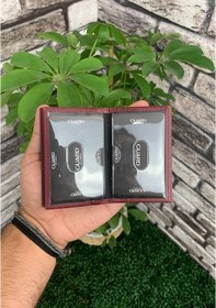 Resim Guard Antik Bordo Hakiki Deri Kartlık Erkek / Kadın P1169 Çok Renkli 