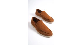 Resim Mubiano Hakiki Deri -MBKRY22103TB Taba Nubuk Erkek Loafer 