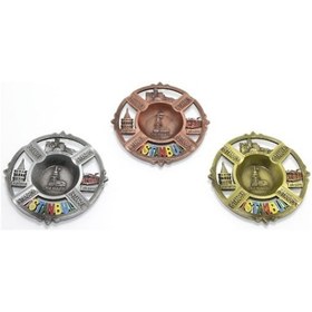 Resim Periboia İstanbul Temalı Yöresel Metal Küllük Yuvarlak 