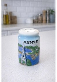 Resim 1 Adet Seramik Tuzluk Dekoratif Mutfak & Yemek Masası Aksesuarı Şık Ve Dayanıklı Tasarım Çok Renkli 