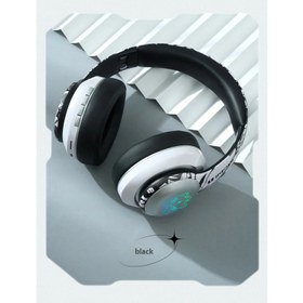 Resim E83 Grafiti Desenli LED Işıklı Kablosuz Bluetooth Tasarım Kulaklık 