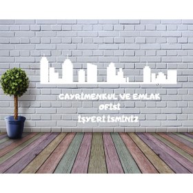 Resim EYBA STİCKER EMLAK ŞEHİR İSME ÖZEL İŞYERİ STİCKER reklam tanıtım anahtar EV araba 