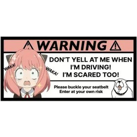 Resim J470 Sevimli Kız Araba Sticker Anime İçin Etiket Dekorasyon Aynanın Arkasında İç Aksesuarları Vinil Çıkartmaları 13x6cm 