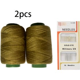 Resim 18 adet Ağır Hizmet Denim Dikiş İpi - Üç Katmanlı, Bej (Kahverengi) - Kotlar, Battaniyeler, Sırt Çantaları, Giysi Onarımı için - Manuel ve Dikiş Makineleri ile Uyumlu - Ağır Hizmet Dikiş Projeleri için Dayanıklı Kumaş Dikiş İpi, Dikiş Makinesi Aksesuarları, Battaniye Onarımı, Kalın İp Tasarımı, Yüksek Dayanıklılık Malzemesi, Kendin Yap Tutkunları, Sırt Çantası Onarımı, Güçlendirilmiş Dikiş, Uzun Ömürlü Malzeme, Ev Dikişçileri, Dikiş İpi/Makine için İp, Dikiş Aksesuarı, El Dikiş İğnesi, Dikiş K 