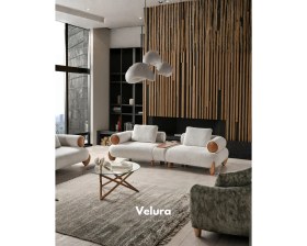 Resim Velura Home & Living Soho Sırt Mekanizmalı Üçlü Kanepe (Orta Modül Dahil) & 3'lü Koltuk 