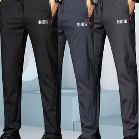 Resim 3'lü Erkek Günlük Düz Renk Jogger Pantolonlar Fermuarlı Cepli - İpli, Polyester Spor Eşofman Altı, Yazlık Dış Mekan Aktiviteleri & Hediye Giyim için İdeal, Günlük Jogger Pantolonlar|İpli Pantolonlar|Pürüzsüz Dokulu 