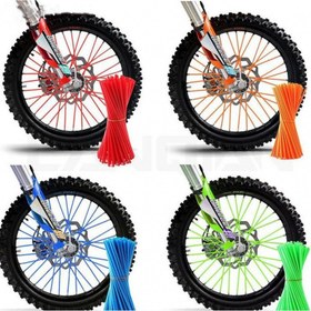 Resim Kir Motosikleti Jant Kılıfları 32 adet, Evrensel Boru Süslemesi için 20.32cm-53.34cm Tekerlekler, Kir Motosikleti, Motokros, Bisiklet, Tekerlekli Sandalye, Motosiklet Dekorasyon Koruyucu 