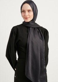 Resim Şaless Tesettür Kadın Janjan-janjanlı Krinkıl Abiye Şal-koyu Füme- 70x190cm 