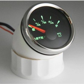 Resim Atik Su Seviye Göstergesi 12/24V Çap 52Mm Siyah Tekne Yat Siyah 