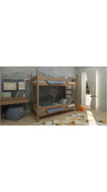 Resim Enjoy Lıfe Tasarım Doğal Ağaç Ahşap Montessori Çocuk Ranza Yatak Karyola 