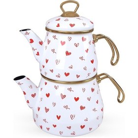 Resim Bambum Pera Love - Çaydanlık Takımı Beyaz 