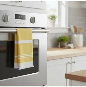 Resim Pamuklu , Püsküllü , Yüksek Emiş Güçlü El Ve Kurulama Bezi Mutfak Havlusu 30 X 50 Cm - Sarı Sarı 