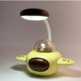 Resim bakgelal Çocuk Odası Uçak Tasarımlı LED Masa Lambası, Dekoratif Bebek Odası Işığı, Sevimli Figürlü 