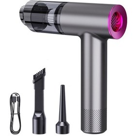 Resim Suıtu St-6677 Araba Ev Küçük El Fırçasız Üfleme Ve Emme 2'si 1 Arada Elektrikli Süpürge Gri 