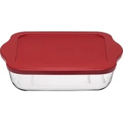 Resim Paşabahçe Borcam Kırmızı Kapaklı Kare Saklama Kabı 59034 