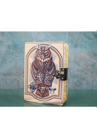 Resim Larimar Baykuşlu Deri Defter Model 3 - 9098251096577lmr 