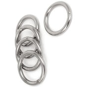 Resim Kagen 40MM x 5mm Paslanmaz Çelik Dokuma Çemberleme Kaynaklı O Ringler 10 Adet (Yurt Dışından) 