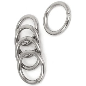 Resim Kagen 40MM x 5mm Paslanmaz Çelik Dokuma Çemberleme Kaynaklı O Ringler 10 Adet (Yurt Dışından) 