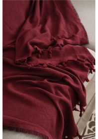 Resim Bordo Koltuk Örtüsü Balık Sırtı Desen 180 210 Bordo 