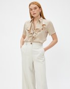 Resim Volanlı Gömlek Kısa Kollu 