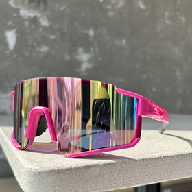 Resim Şık Unisex Bi Gözlükleri - Es ile Pembe Çerçeve, Sürüş ve Günlük Aksesuarlar İçin İdeal 