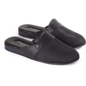 Resim Pierre Cardin 366 Armalı Damat Çeyiz Ev Erkek Terlik Siyah 