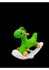 Resim Sallanan Yeşil Dinazor Sallanan Ve Tekerlekli Dino 